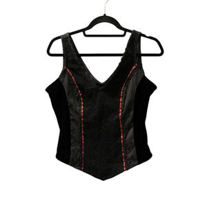 Zoe California Vintage 90's Silk Velvet Sequins Top Size Medium Festival Goth